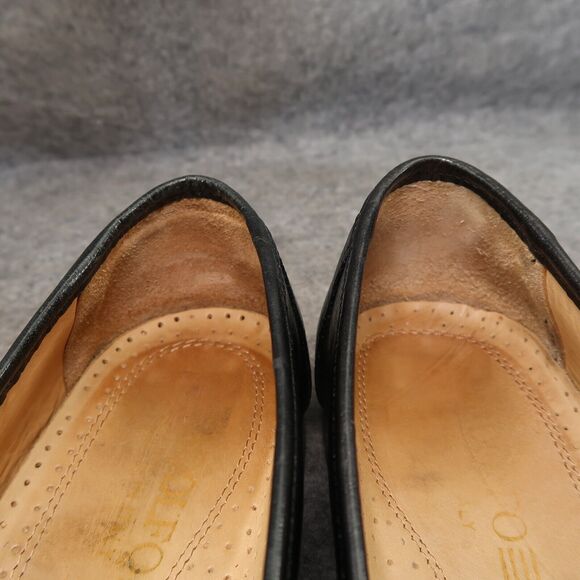 Adolfo Shoes Mens 9.5 Penny Loafer Slip On Moc Toe Leather Classic Leather Black main image 5